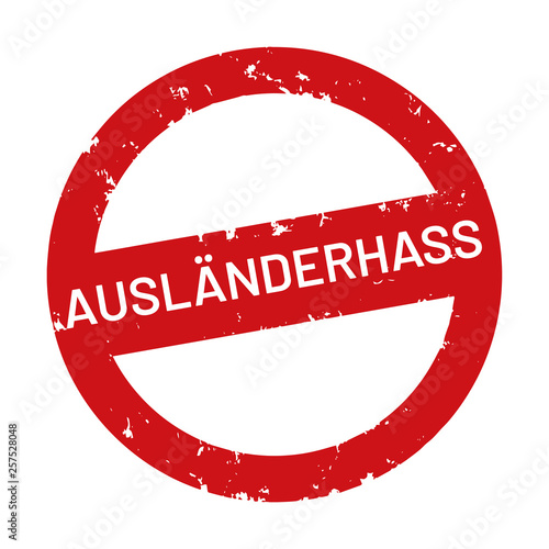 vector Button Ausländerhass	