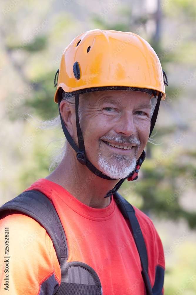 A man smiles after riding on the longest zip line in Montana at 1,800 foot long and 300 feet off the ground at Whitefish Mountain Resort in Whitefish, Montana. A man smiles after riding on the longest zip line in Montana at 1,800 foot long and 300 feet off the ground at Whitefish Mountain Resort in Whitefish, Montana.