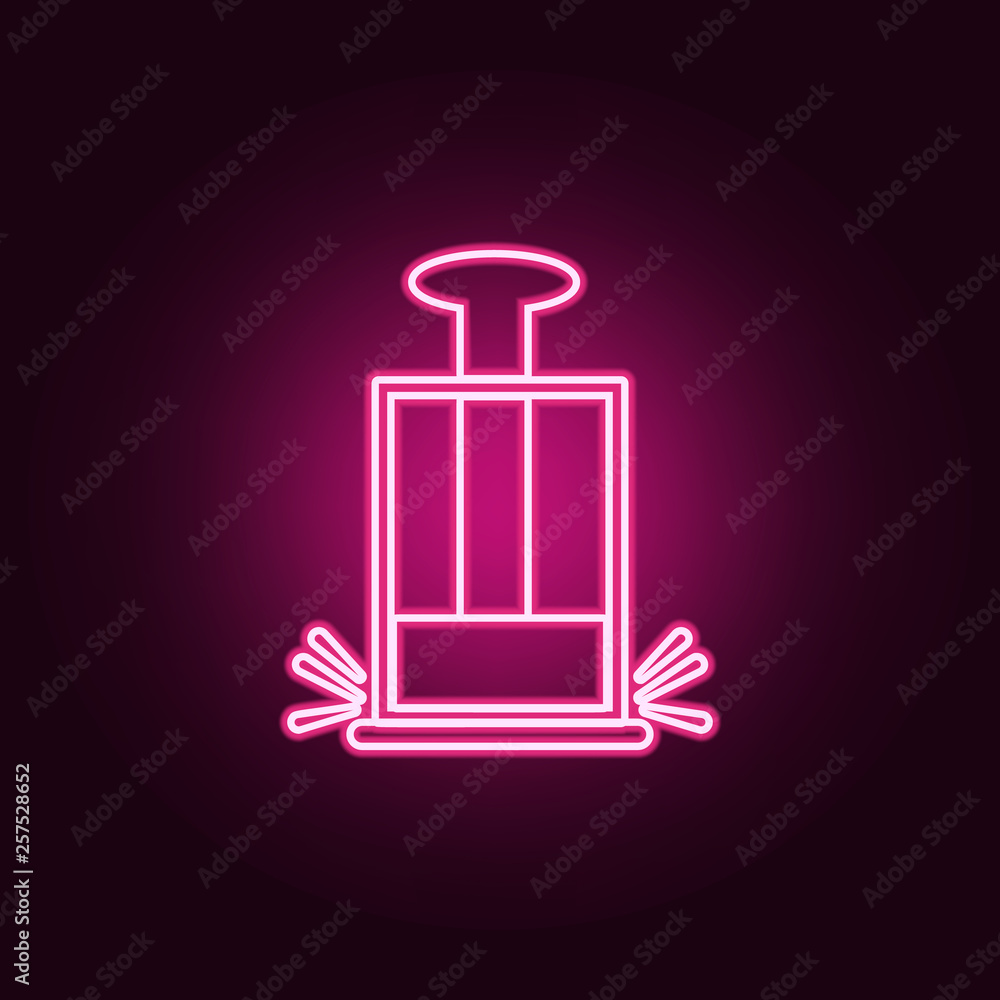 stamp icon. Elements of HR & Heat hunting in neon style icons. Simple icon for websites, web design, mobile app, info graphics