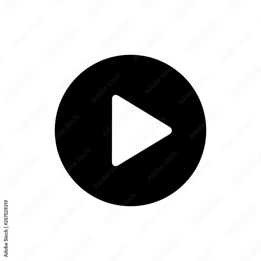 Play icon. Video play icon. Vector play button icon Play icon. Video play icon. Vector play button icon