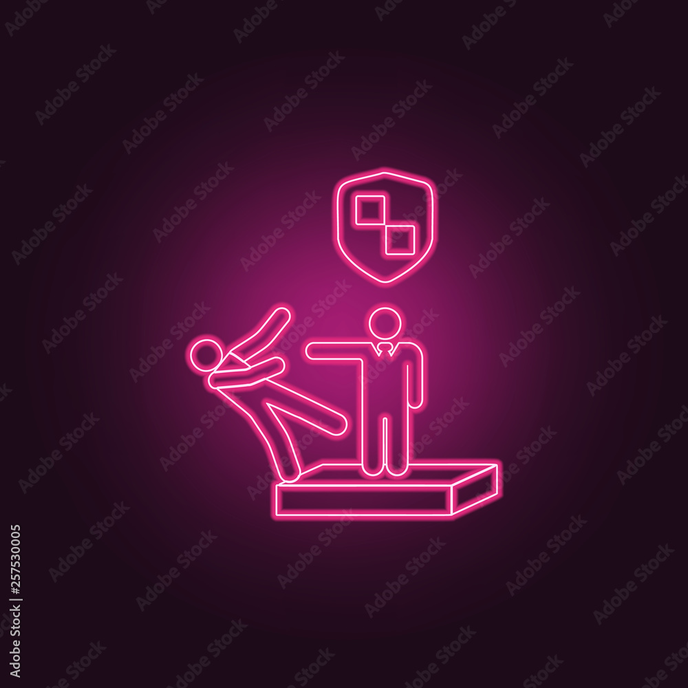 protect under a shield icon. Elements of insurance in neon style icons. Simple icon for websites, web design, mobile app, info graphics protect under a shield icon. Elements of insurance in neon style icons. Simple icon for websites, web design, mobile app, info graphics