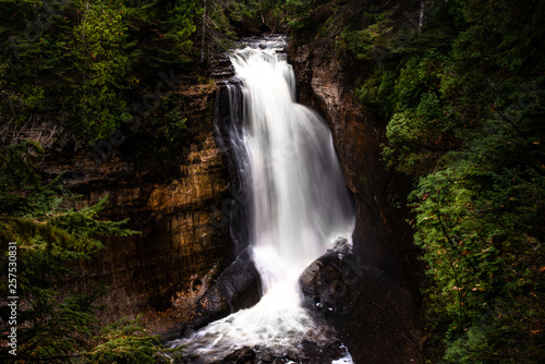 Long exposure waterfall in Munising Michigan