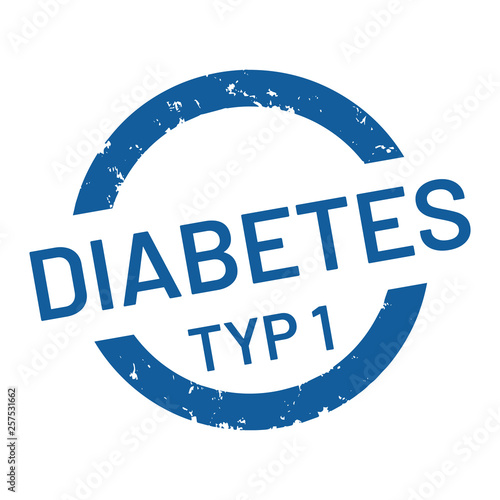 vector Button Diabetes Typ 1	