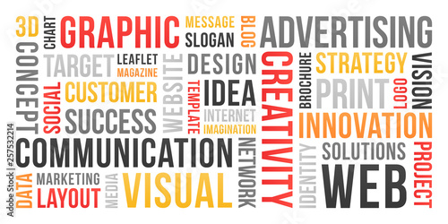 Communication and marketing - word cloud