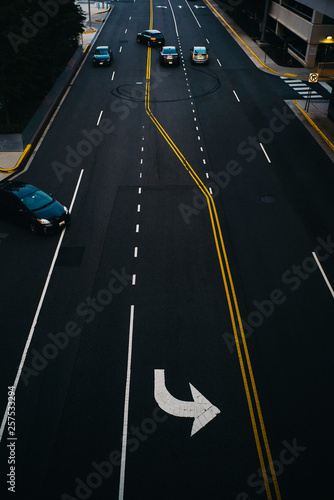 USA, Virginia, Fairfax county, Tysons Corner, elevated view on a road photo