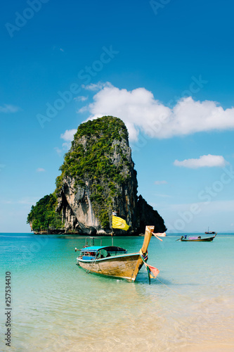 Boat on the asian beach