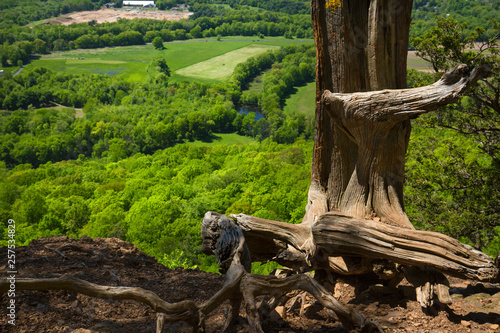 Scenic view from a cliff on Talcott Mountain in Connecticut. photo