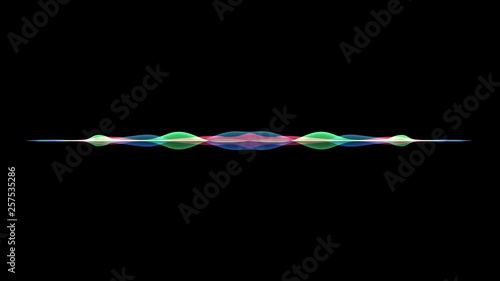 colorful waveform, imagination of voice record and visualization of audio wave, artificial intelligence