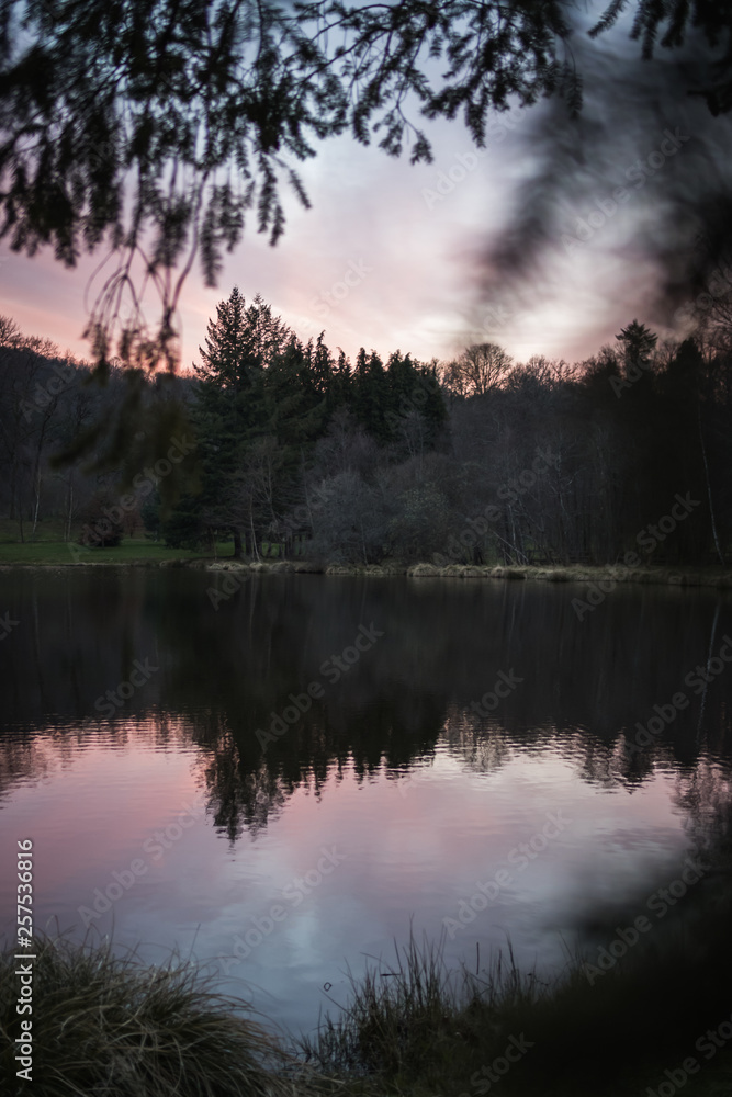 Sunset au Lac de Sauviat