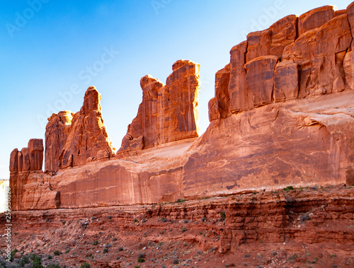 Towers and spires of Arches National Park.