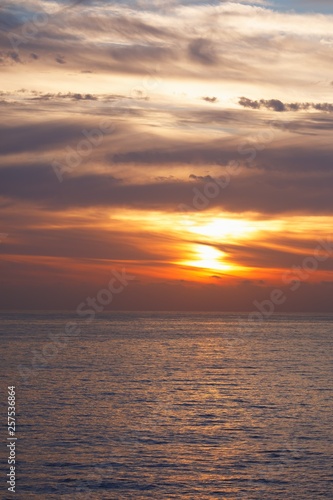 sunrise at ocean seascape with reflection © nikkytok