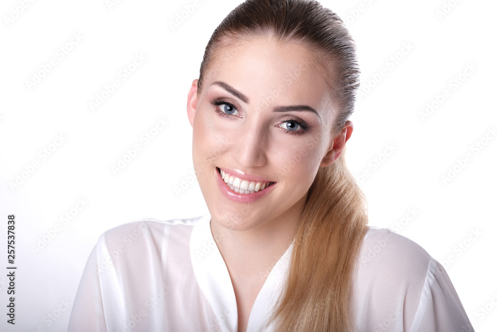 Facial expression of blonde beautiful woman. Facial expression of blonde beautiful woman.