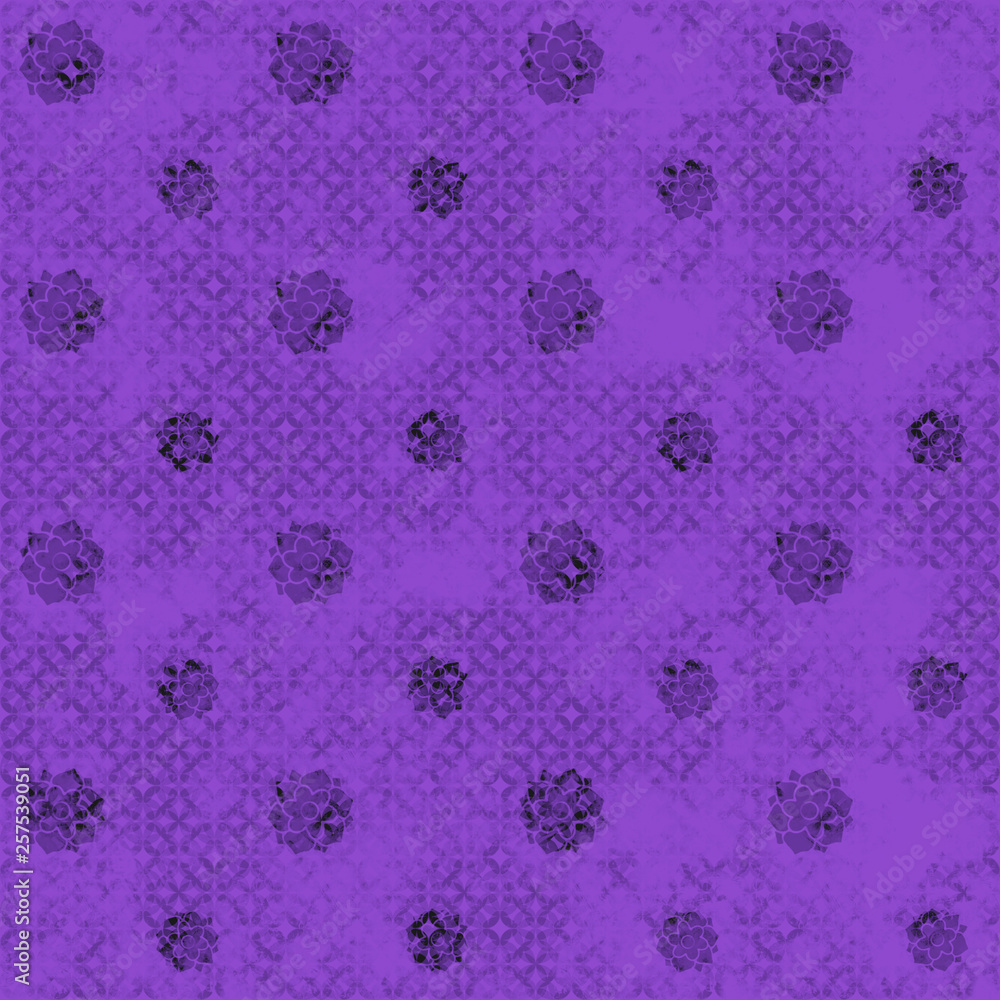 Seamless abstract pattern of flower. Texture in violet and black colors. Seamless abstract pattern of flower. Texture in violet and black colors.