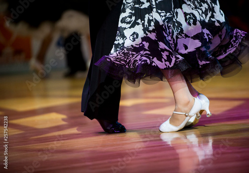 Wallpaper Mural Beautiful womanish and masculine legs in active ballroom dance, indoors Torontodigital.ca