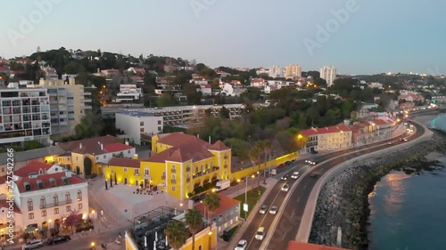 Vista do centro historico da Vila de Paço de Arcos em Oeiras Portugal