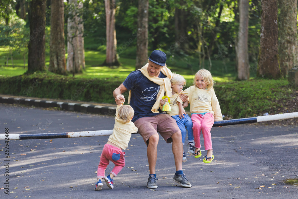 Single father and many children Single father and many children