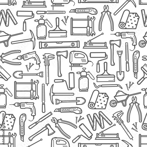 Repair and DIY construction work tools pattern