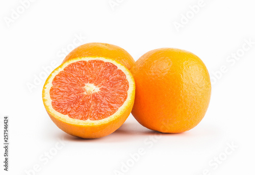 blood orange isolated on white background