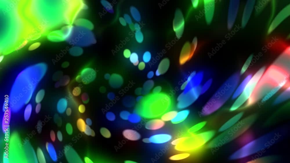 Light twist Animation moving to the left. Plasma Twirl Effect. Colorful distorted glowing Dot Animation. Lens Distortion. Refraction. Close UP Light twist Animation moving to the left. Plasma Twirl Effect. Colorful distorted glowing Dot Animation. Lens Distortion. Refraction. Close UP