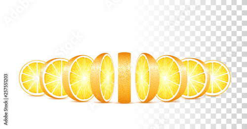 Orange Slices Isolated