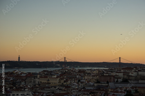 night time dark rising in lisbon © Horner