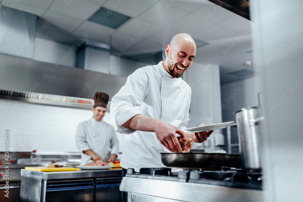 Happiest when he's cooking Happiest when he's cooking
