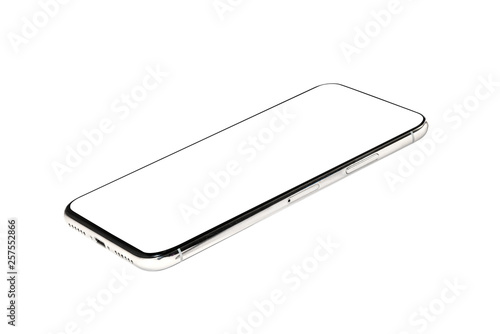 Fotografie blank screen  smartphone mockup isolated on white background
