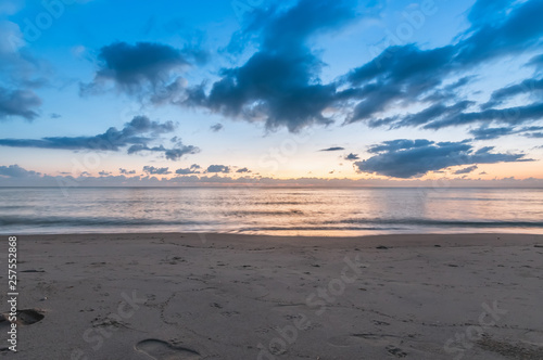 Morning at the beach in southern Thailand.