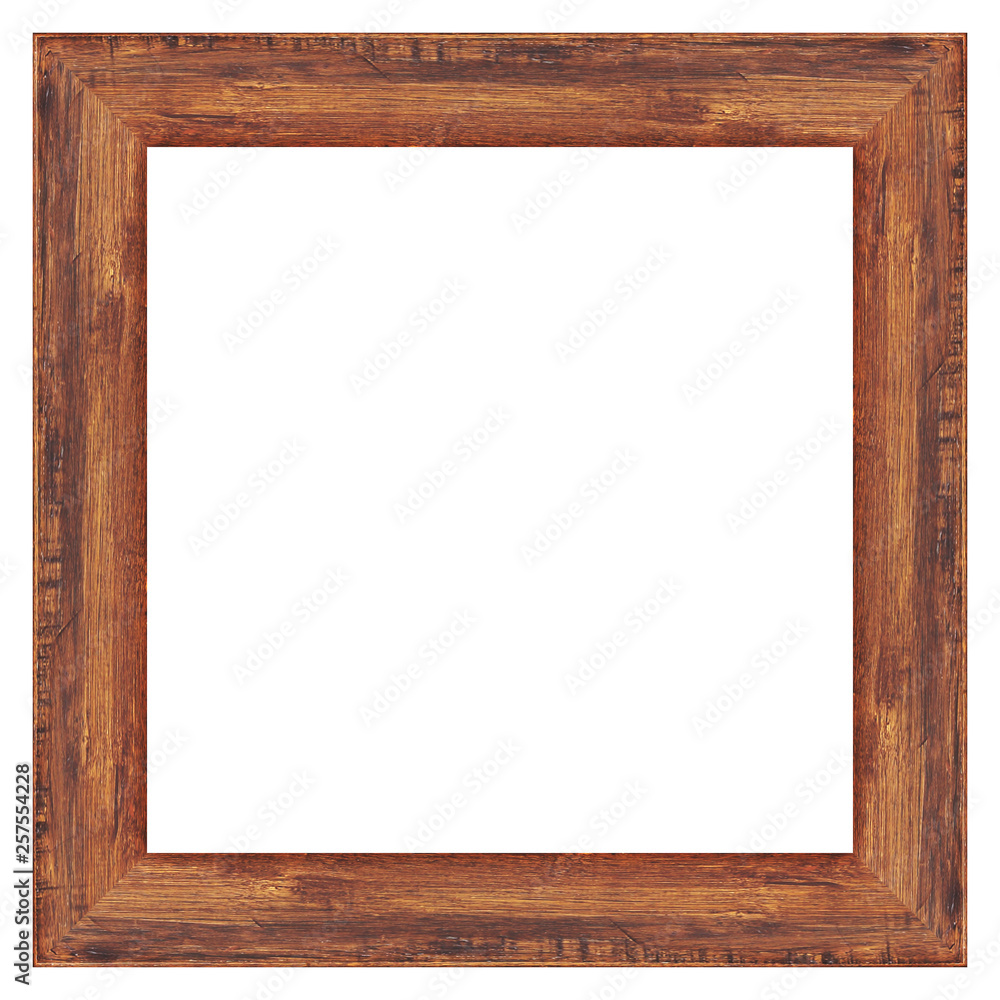 Wood frame isolated on white background with clipping path Wood frame isolated on white background with clipping path