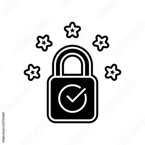 Compliance, license, eu icon. Element of General data project for mobile concept and web apps icon. Glyph, flat icon for website design and development, app development