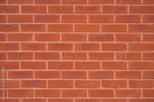New Red Brick wall for background or texture. New red brick wall texture background