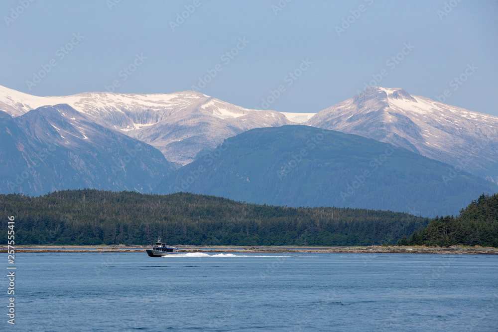 Whale watching boat on Juneau, Alaska