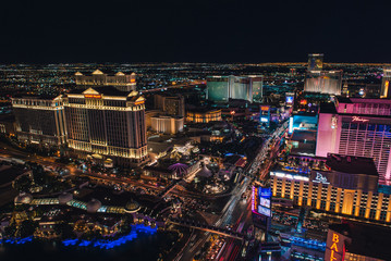 Keuken achterwand Las Vegas Strip vanaf Eiffeltoren Las Vegas  © manophoto