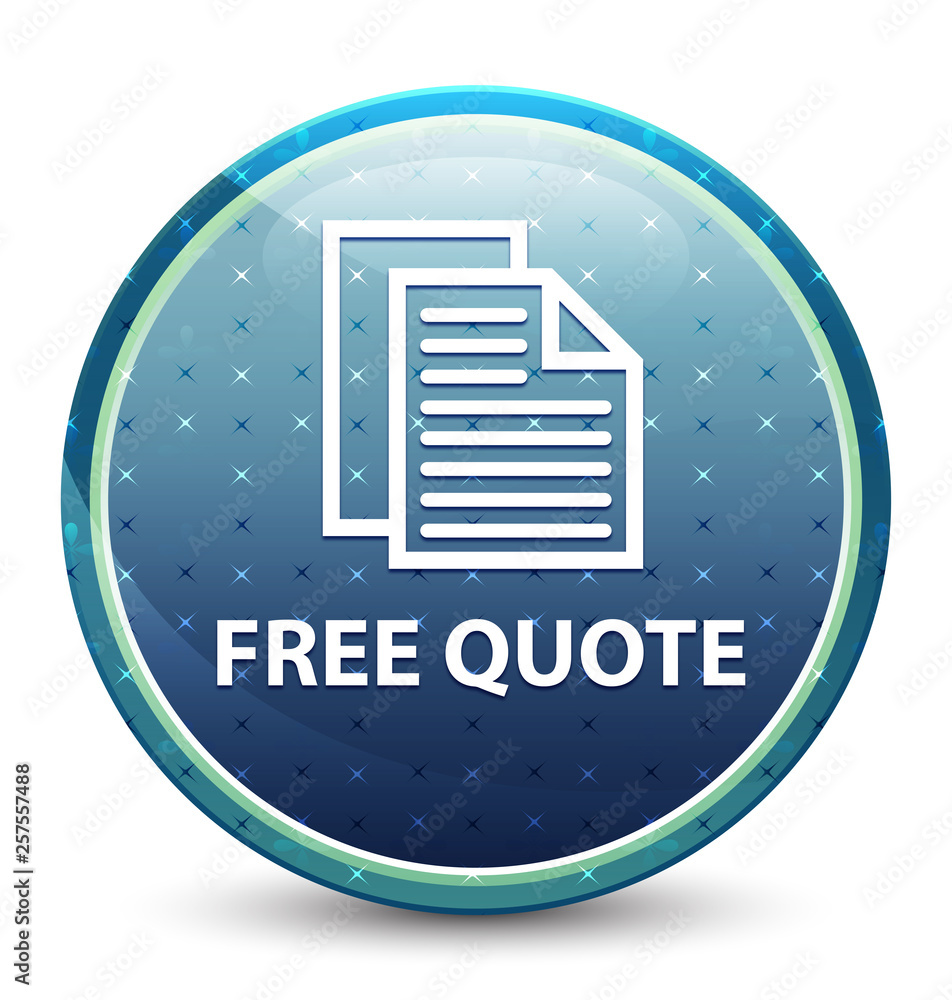 Free quote shiny sky blue round button Free quote shiny sky blue round button