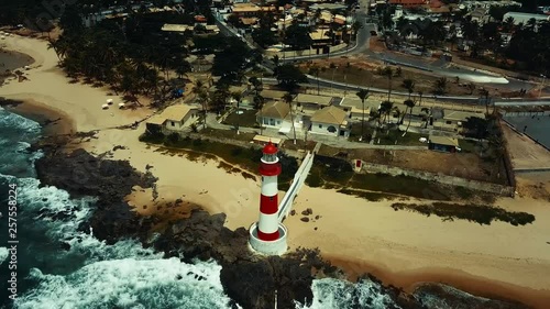 Aerial view of Itapuã, Lighthouse, Salvador, Bahia, Brazil photo