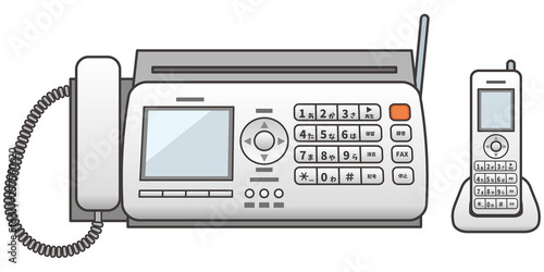 ファックス兼用電話機のイメージイラスト