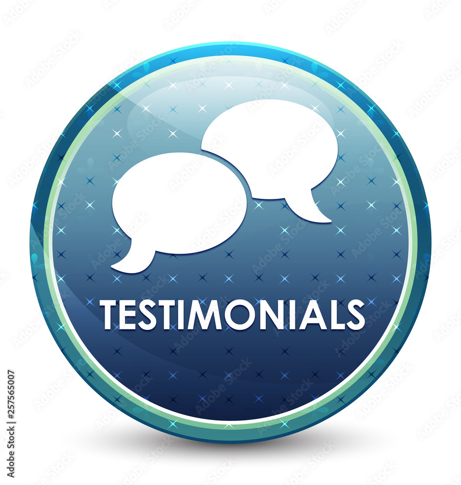 Testimonials (chat icon) shiny sky blue round button Testimonials (chat icon) shiny sky blue round button