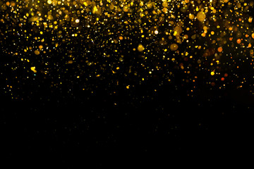 glitter gold bokeh Colorfull Blurred abstract background for birthday, anniversary, wedding, new year eve or Christmas