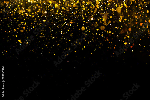 Carta da parati glitter gold bokeh Colorfull Blurred abstract background for birthday, anniversa
