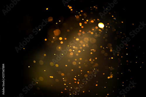 Fotografering glitter gold bokeh Colorfull Blurred abstract background for birthday, anniversa