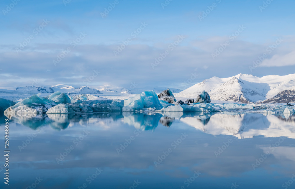Iceland Glacier Lake Scenery