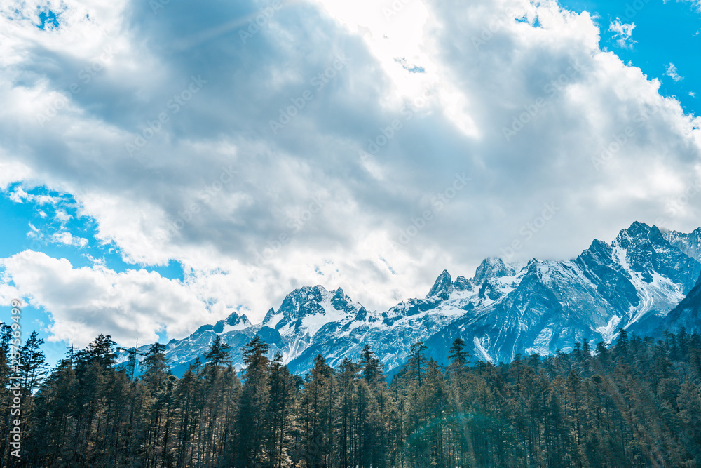 Yulong Snow Mountain in Lijiang, Yunnan, China