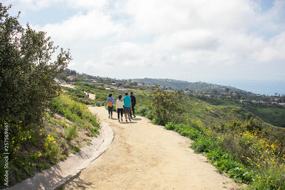 Aliso & Woods Canyon Wilderness trail in the spring after a rainy season, Laguna Beach, CA hiking trails. Aliso & Woods Canyon Wilderness trail in the spring after a rainy season, Laguna Beach, CA hiking trails.