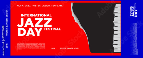 Vector colorful international jazz day poster and banner 