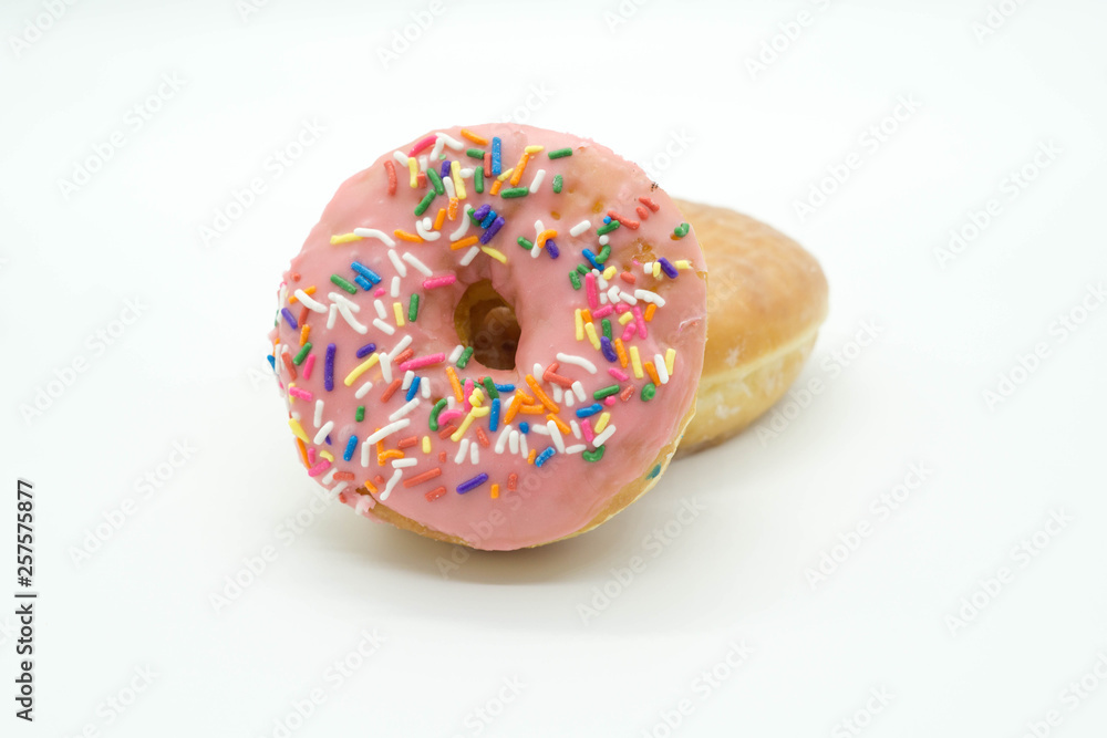 pink doughnut with sprinkles pink doughnut with sprinkles