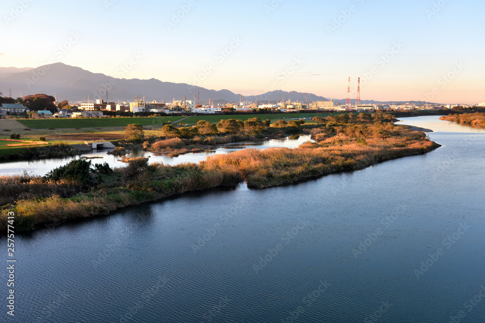 相模川河口付近の景色