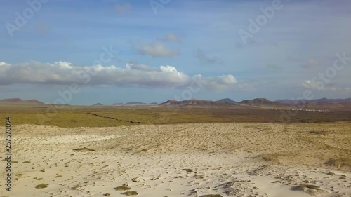 droneflight over dunes photo