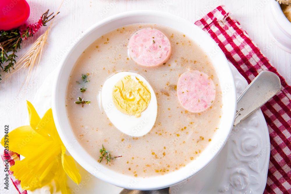 Zurek delicious easter soup after polish style Zurek delicious easter soup after polish style