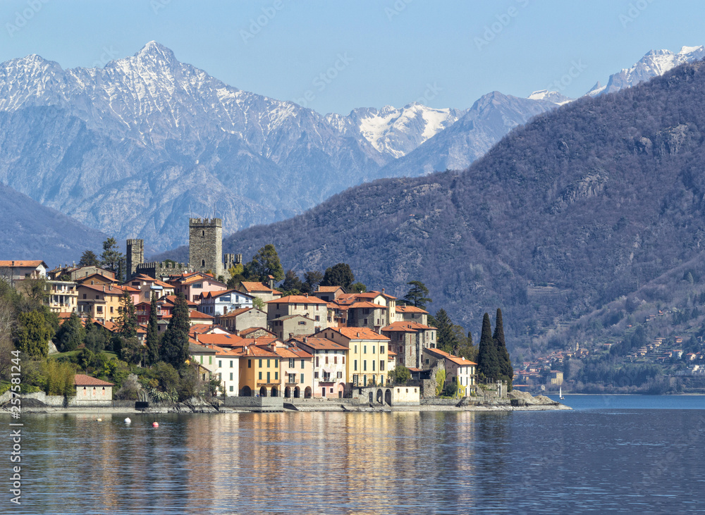 Panoramic view of Rezzonico, lake Como
