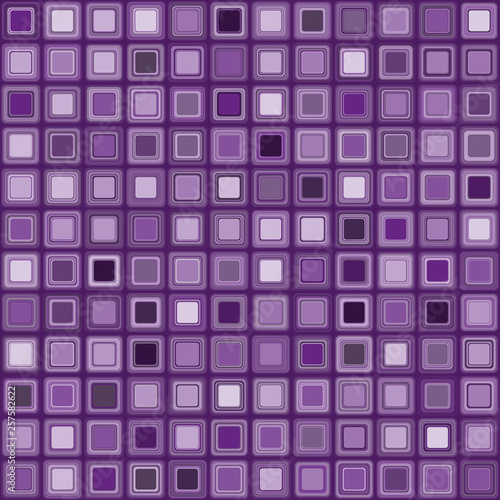 Seamless pattern o f purple  squares with rounded corners